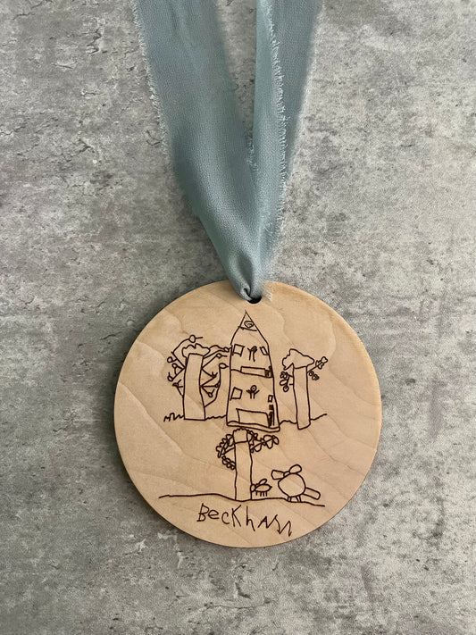 Memory Drawing Line Portrait Ornament