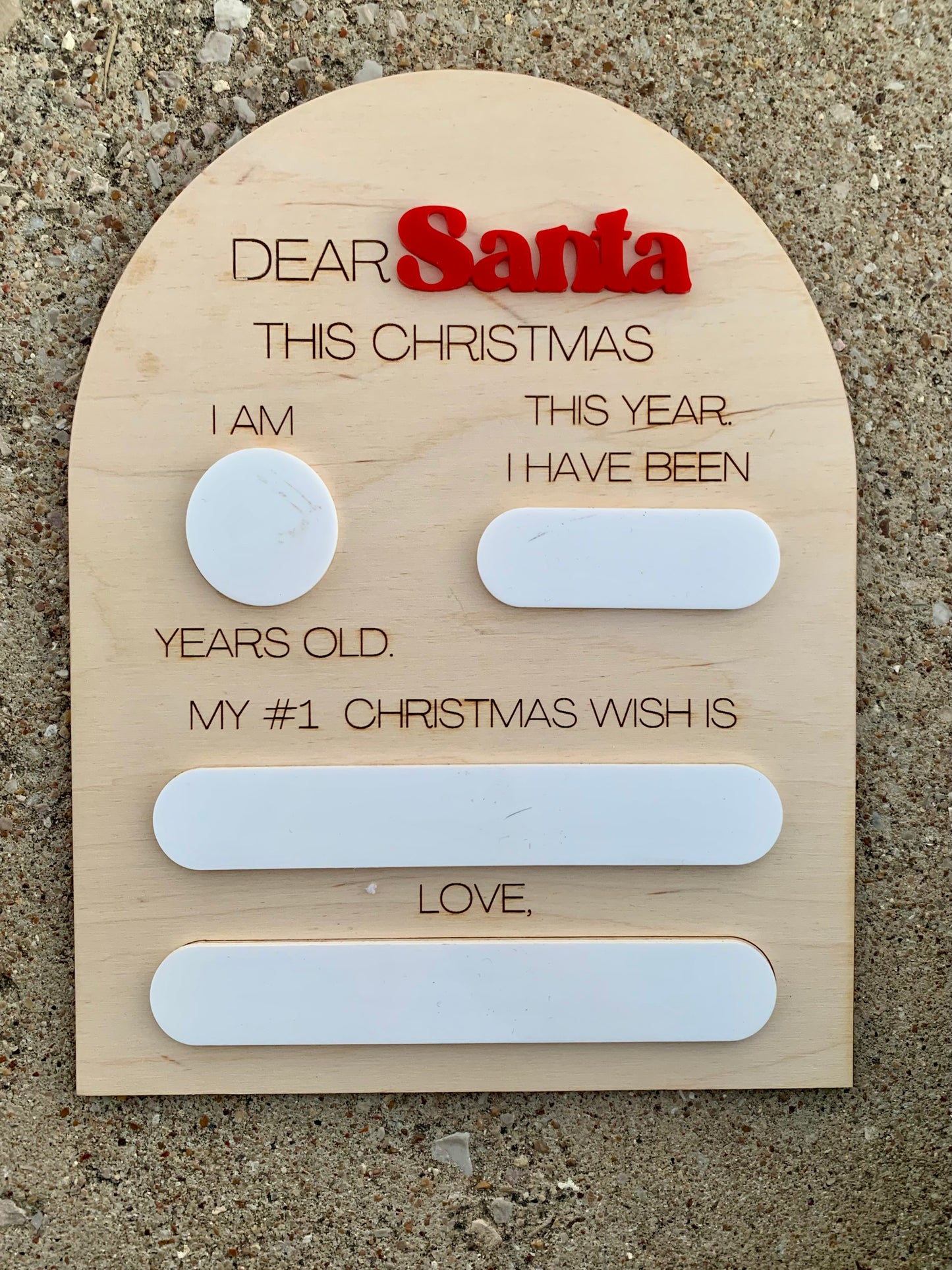 Dear Santa Dry Erase Board