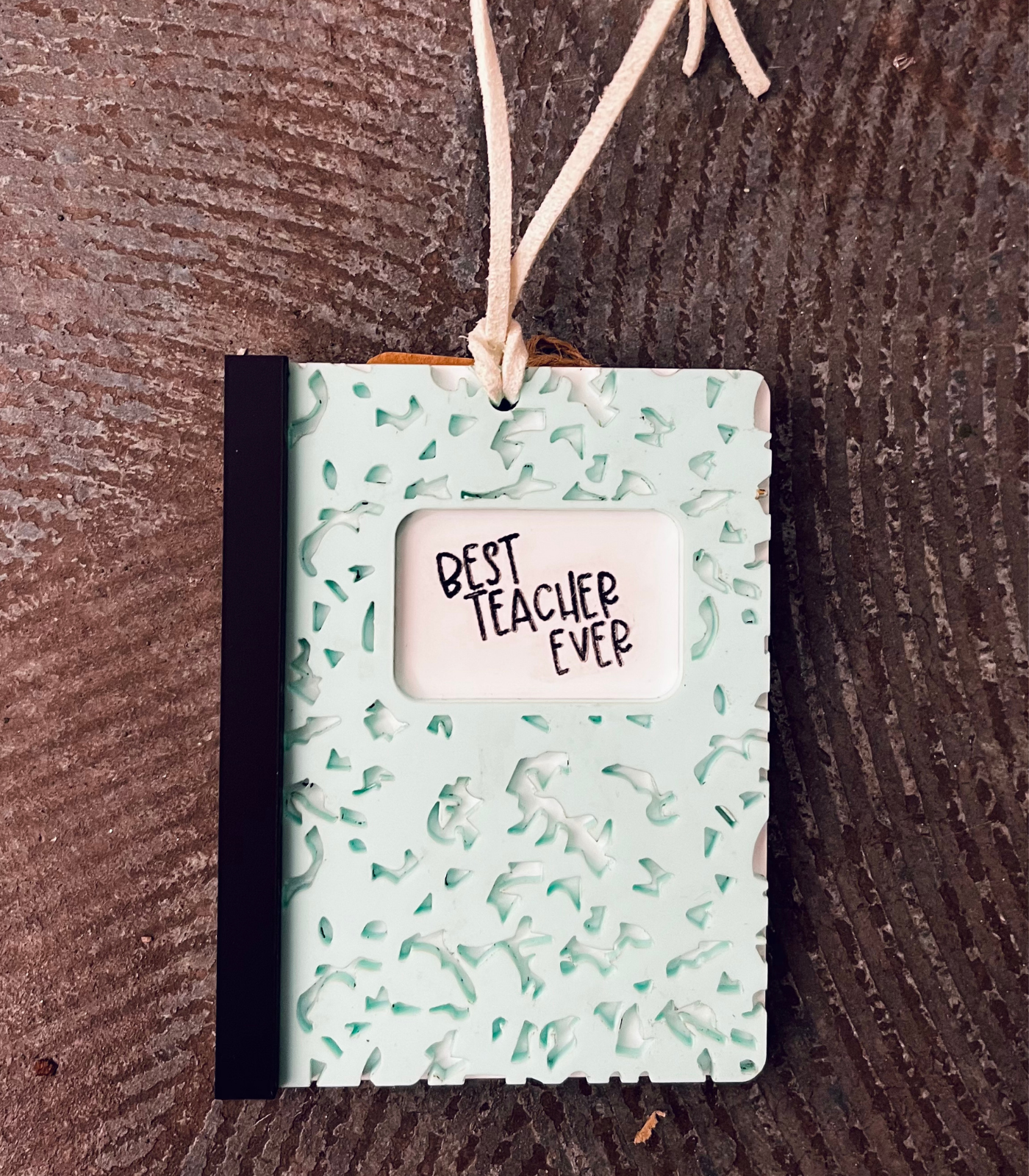Best Teacher Composition Book Ornament