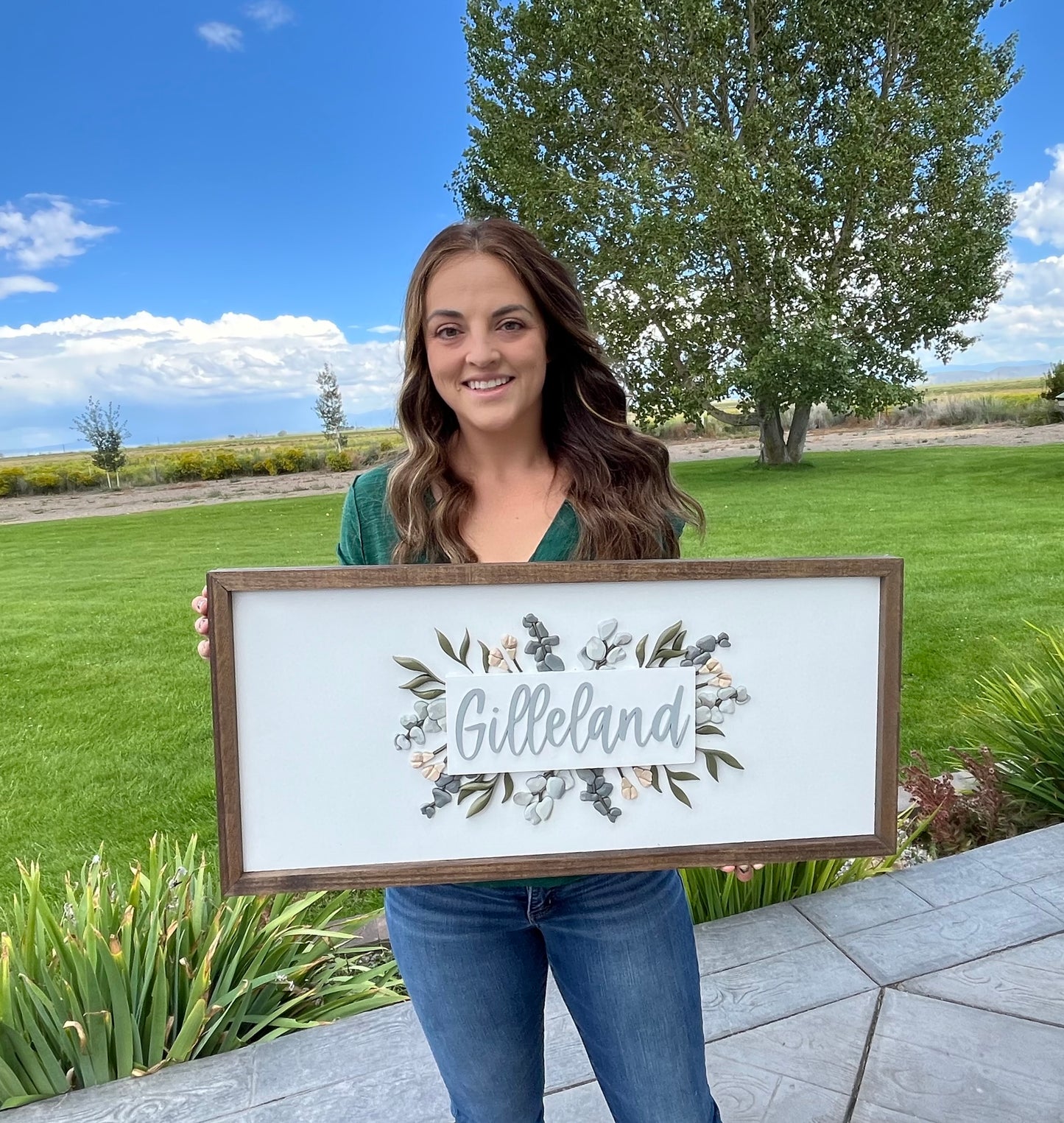 Gilliland Last Name - Greenery Sign