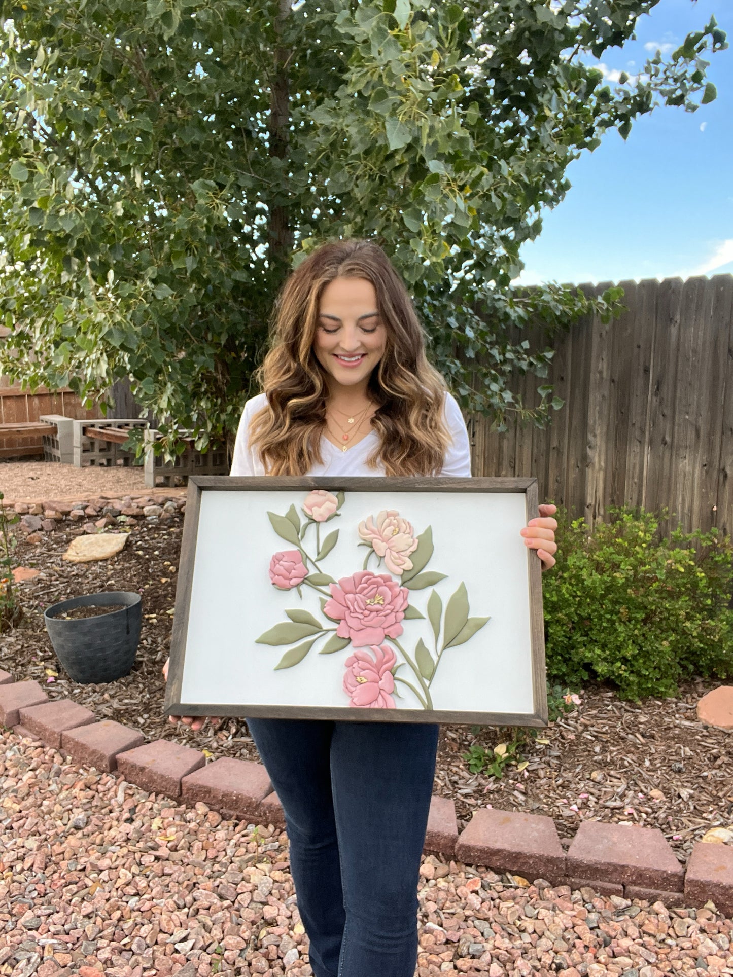 Holman Last Name - Floral Sign