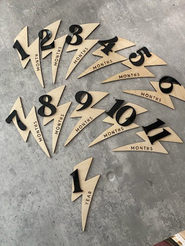 Lightening Bolt Milestone Markers