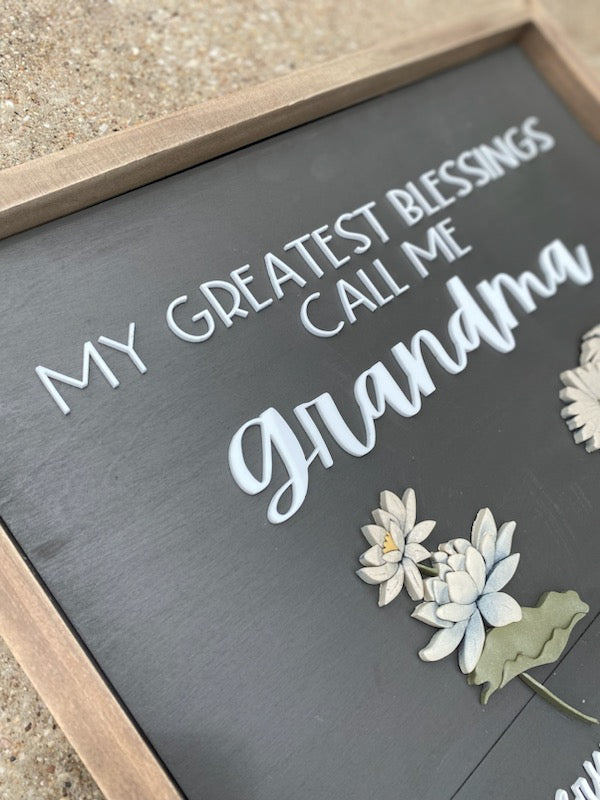 My Greatest Blessings - Birth Flower Sign