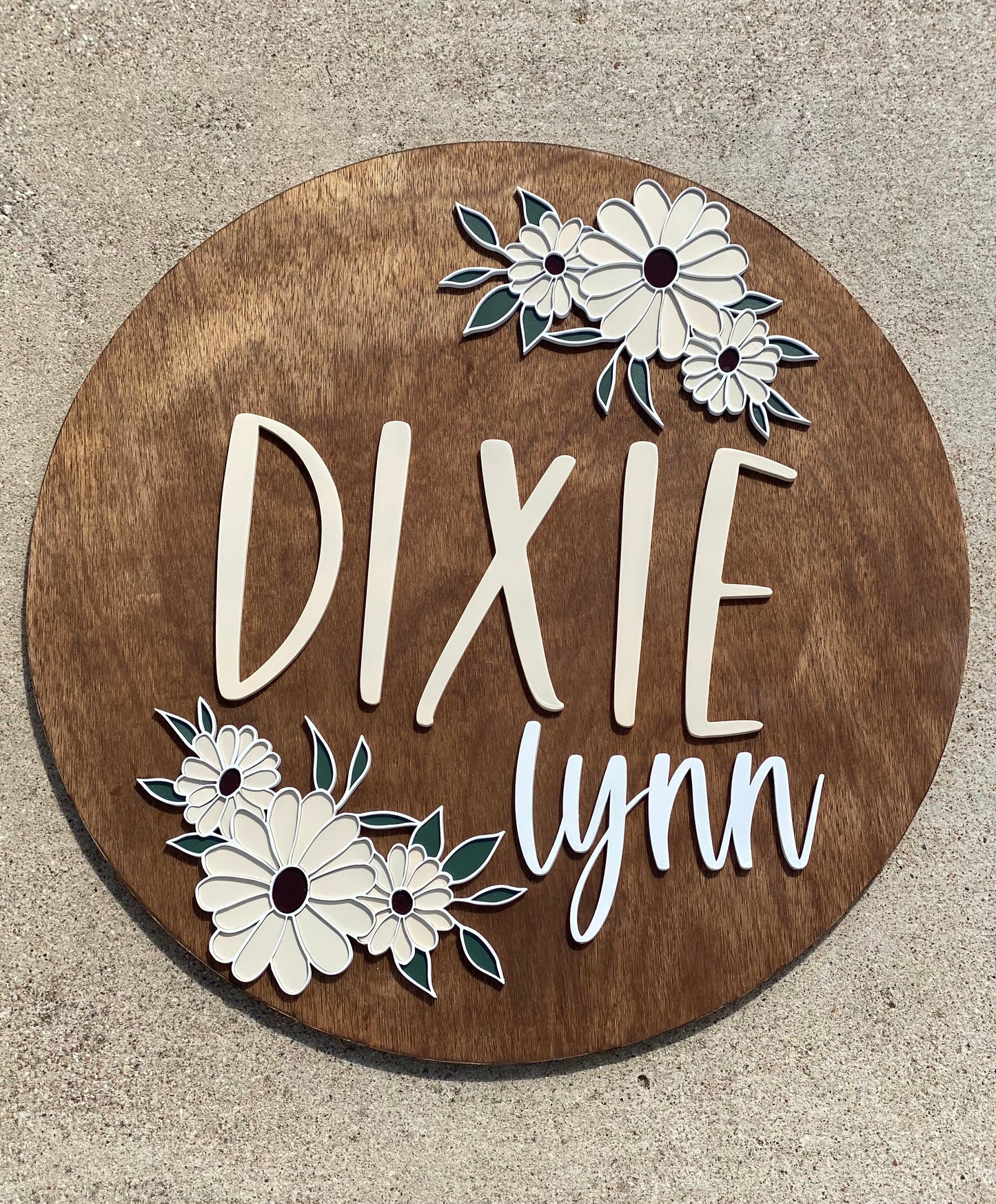 Addilynn Floral Nursery Sign - Wood Sign