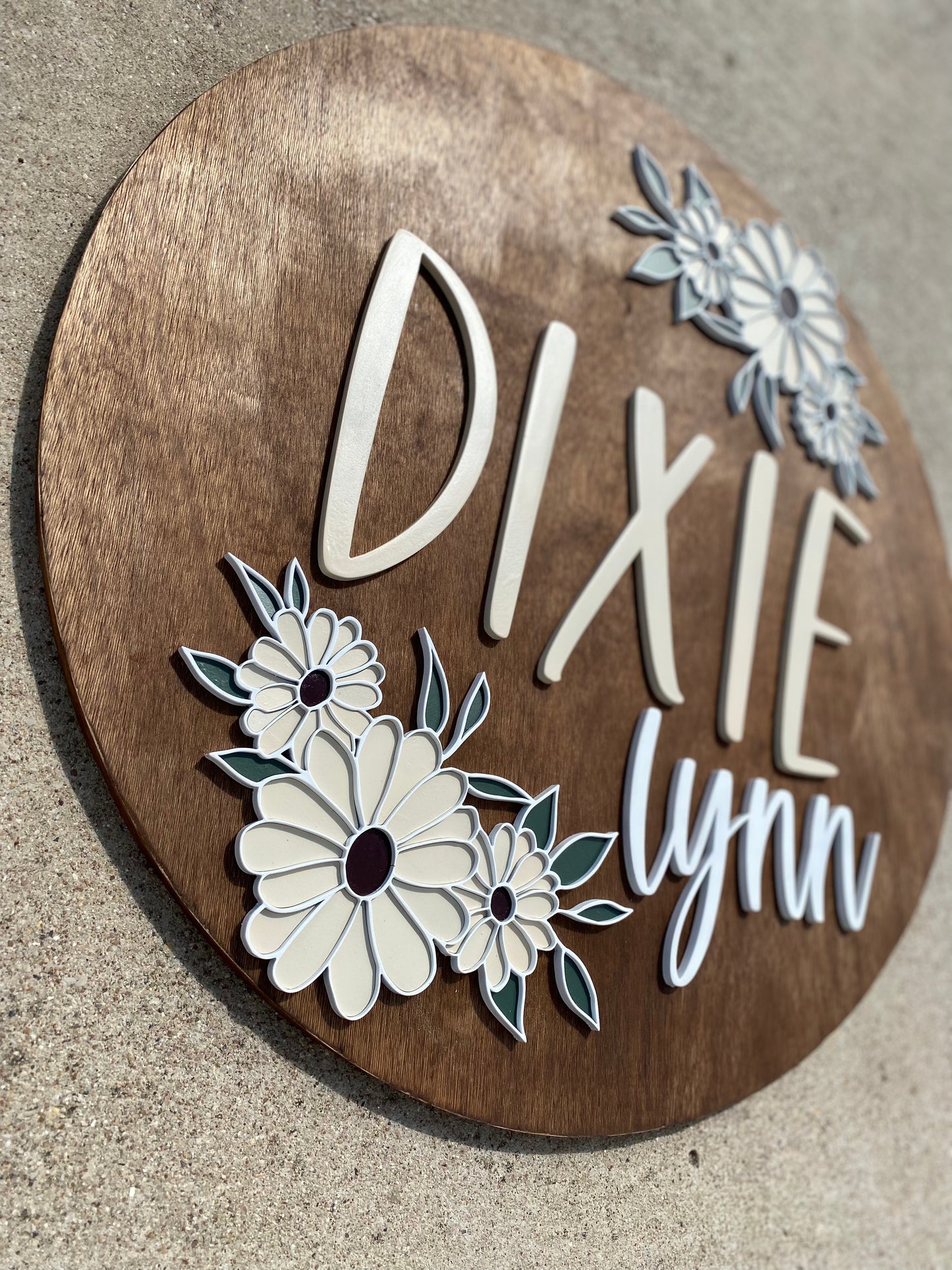 Addilynn Floral Nursery Sign - Wood Sign