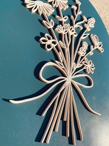 Wildflower Bouquet Arch- Wood Sign