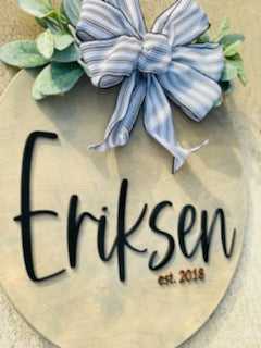 Last Name - Door Sign