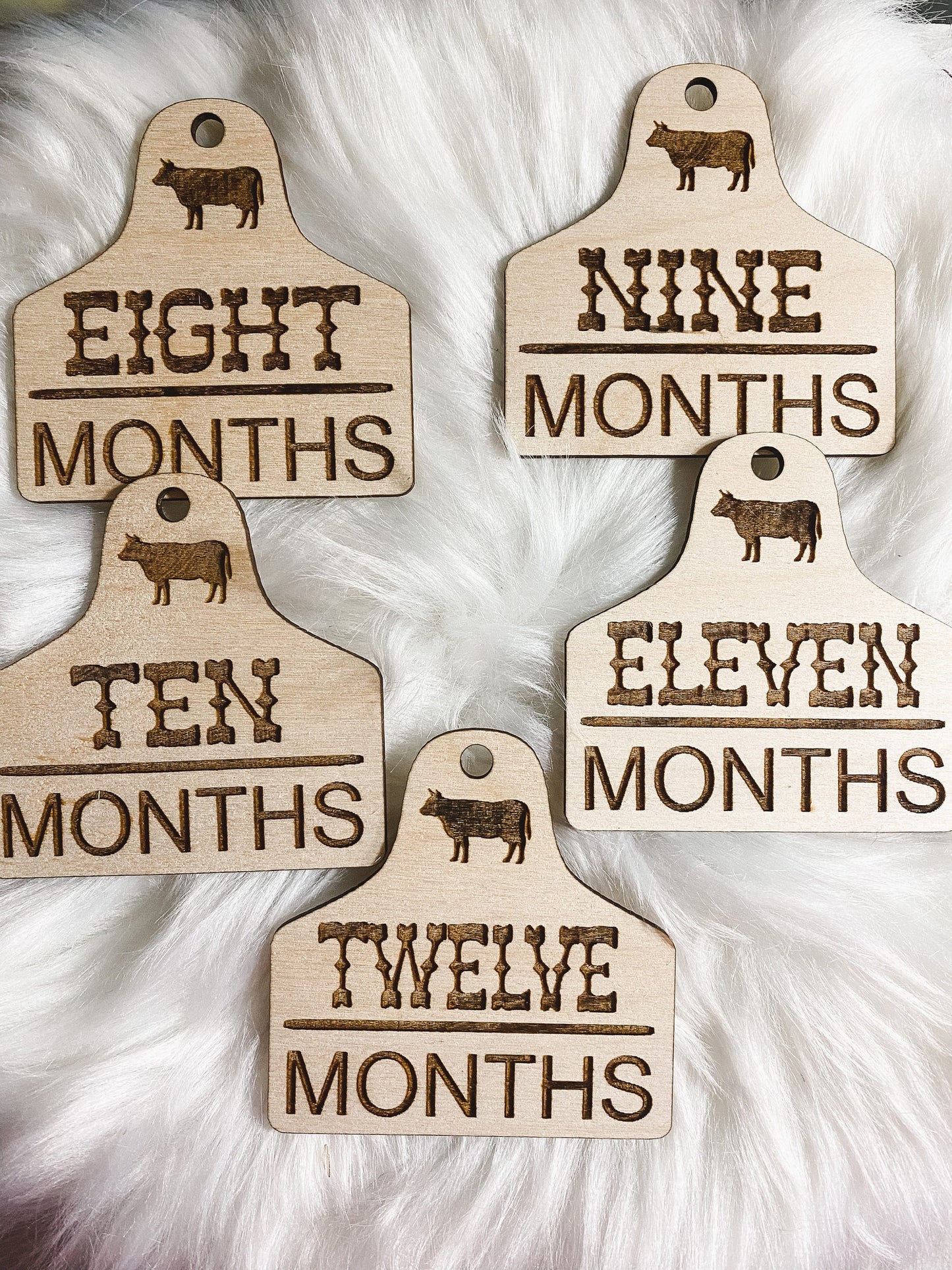 Baby Milestone Markers - Cow Tag