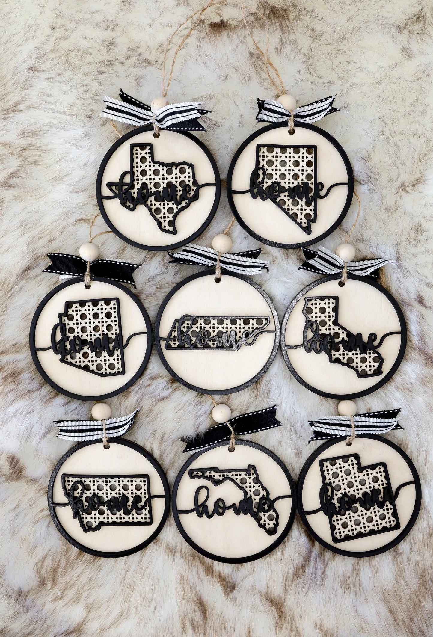 Home State Rattan Cane Ornament