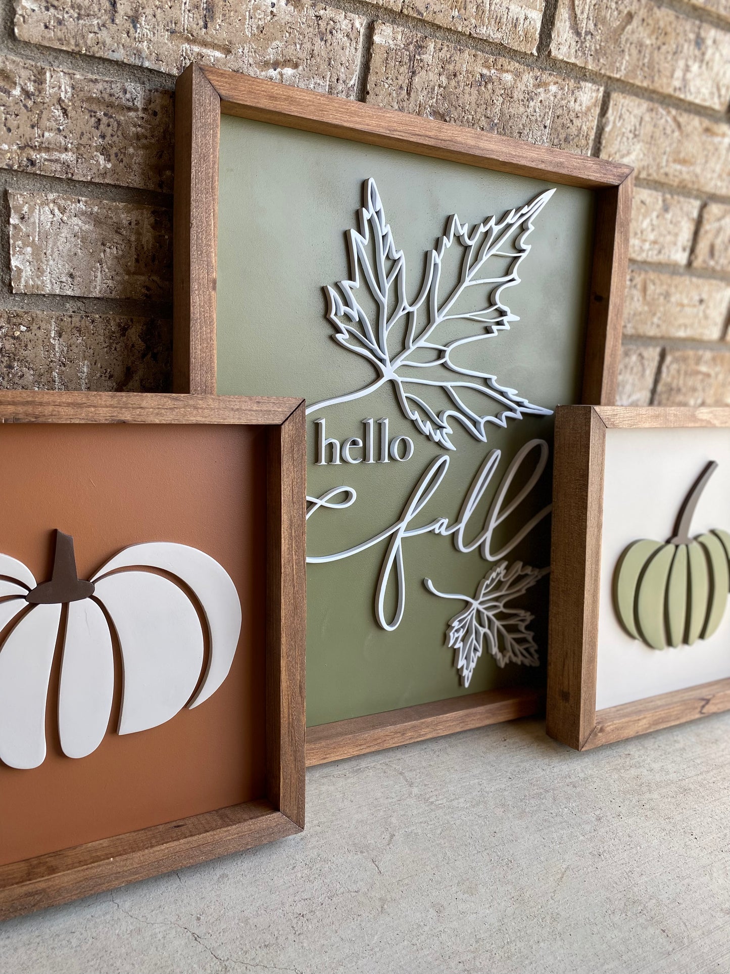 Fall Pumpkin Wood Sign