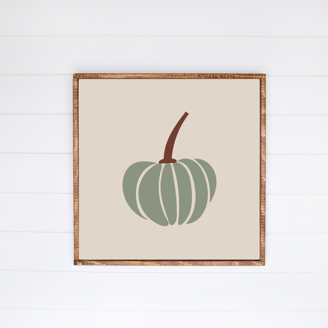 Fall Pumpkin Wood Sign