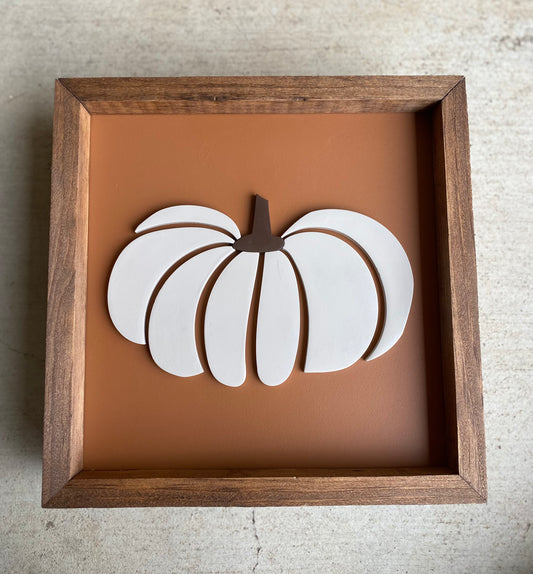 Fall Pumpkin Wood Sign