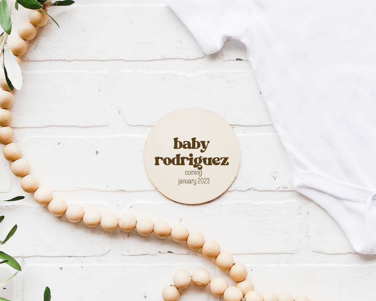 Pregnancy Announcement - Last Name & Due Month