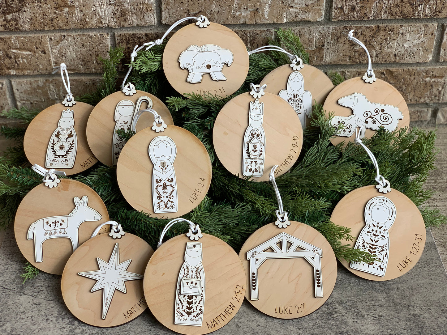 12 Days of Christmas Nativity Ornaments