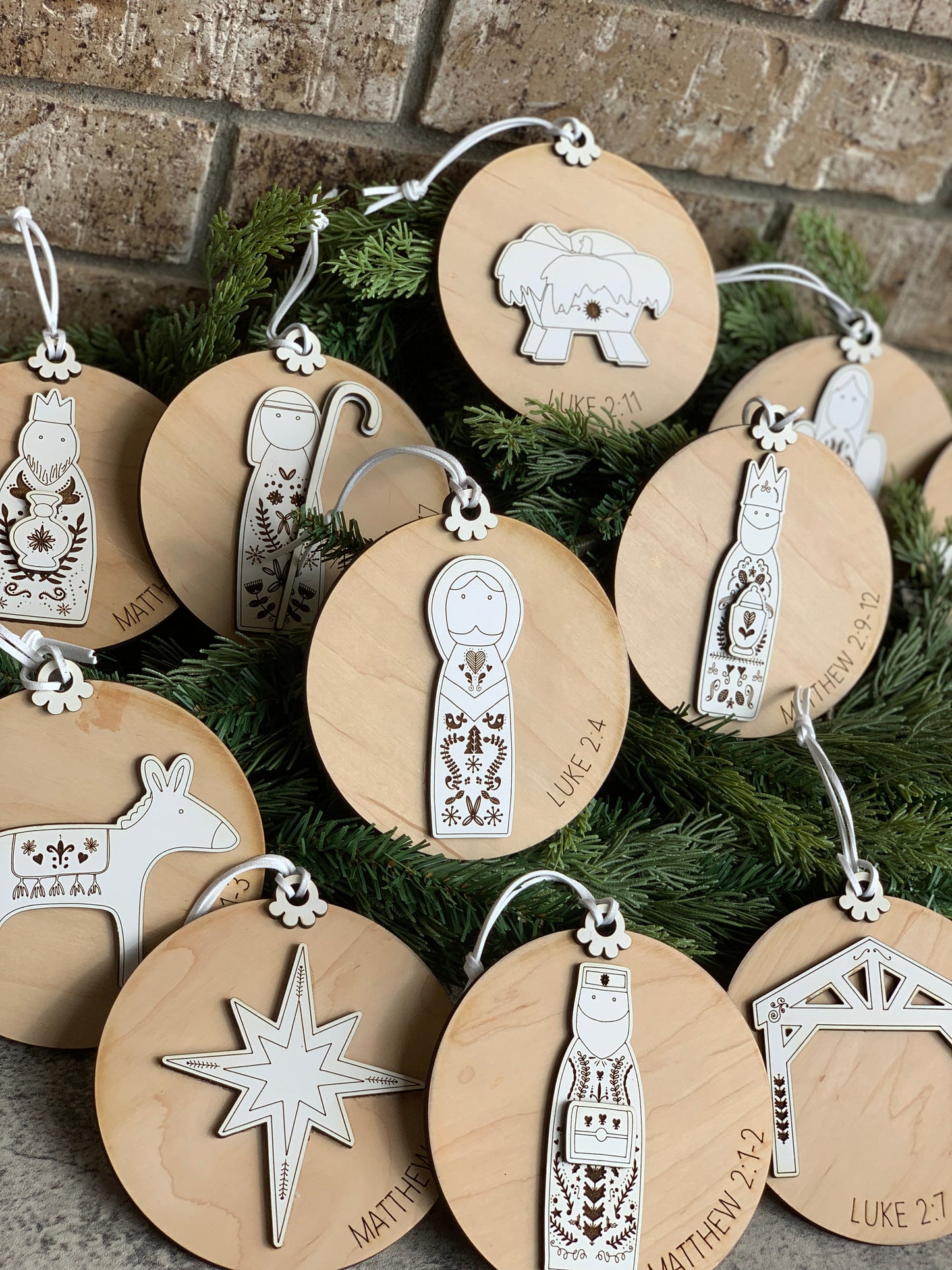 12 Days of Christmas Nativity Ornaments