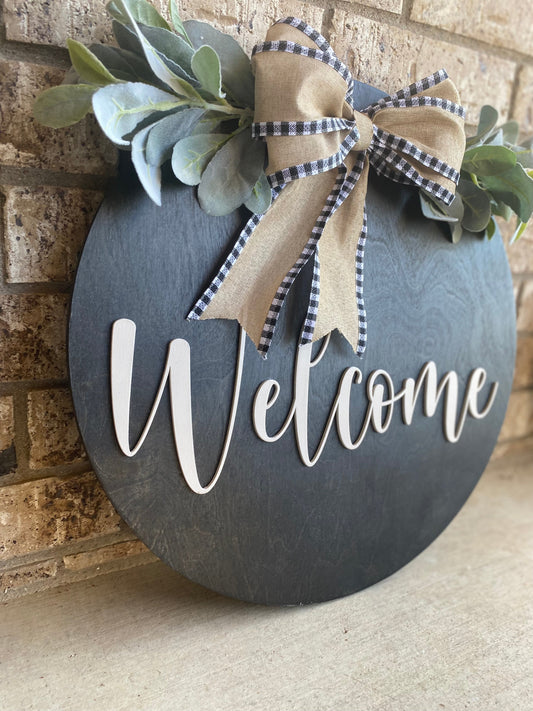 Welcome - Wood Sign