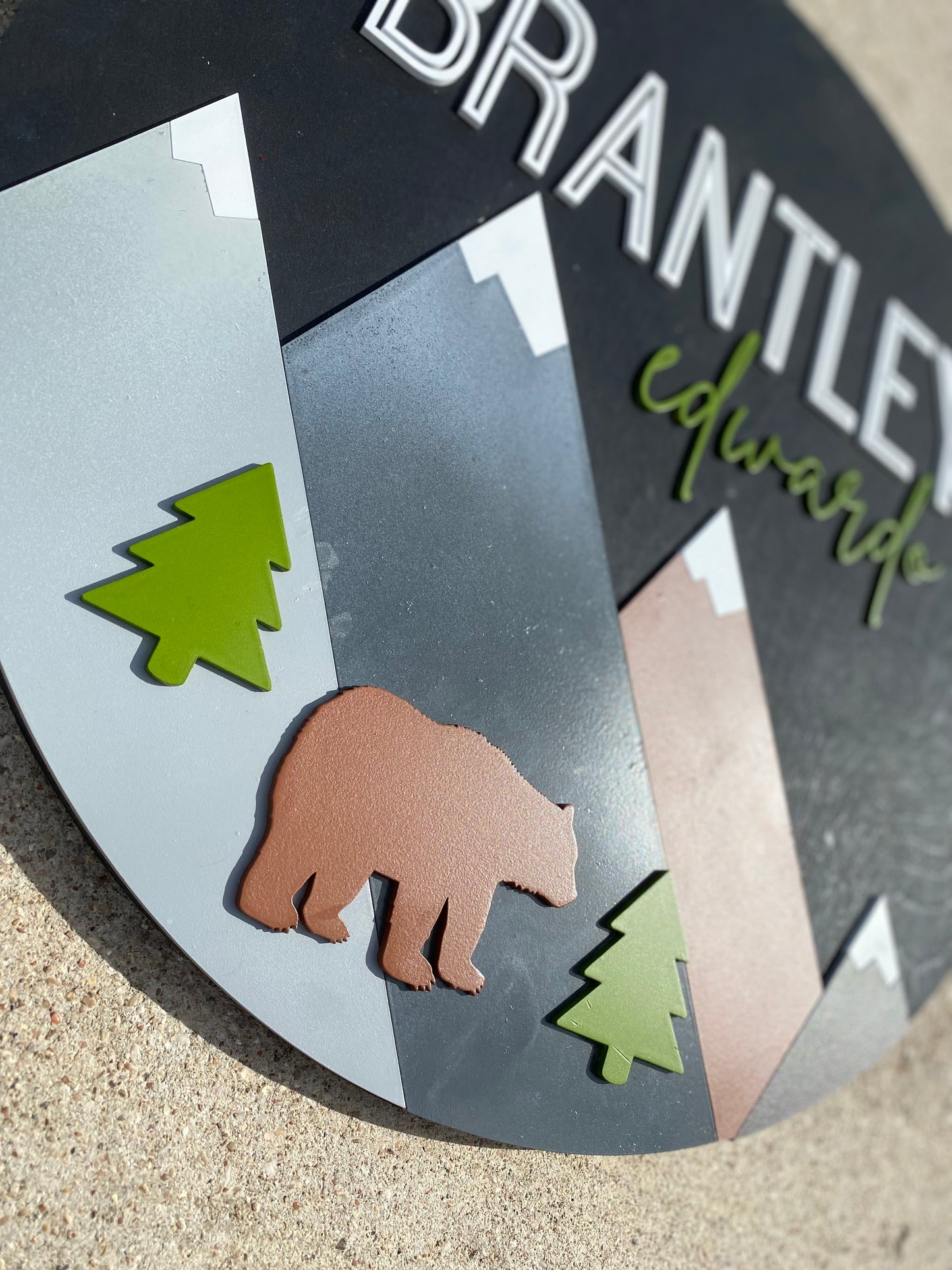 Brantley Mountain Name Sign - Wood Sign