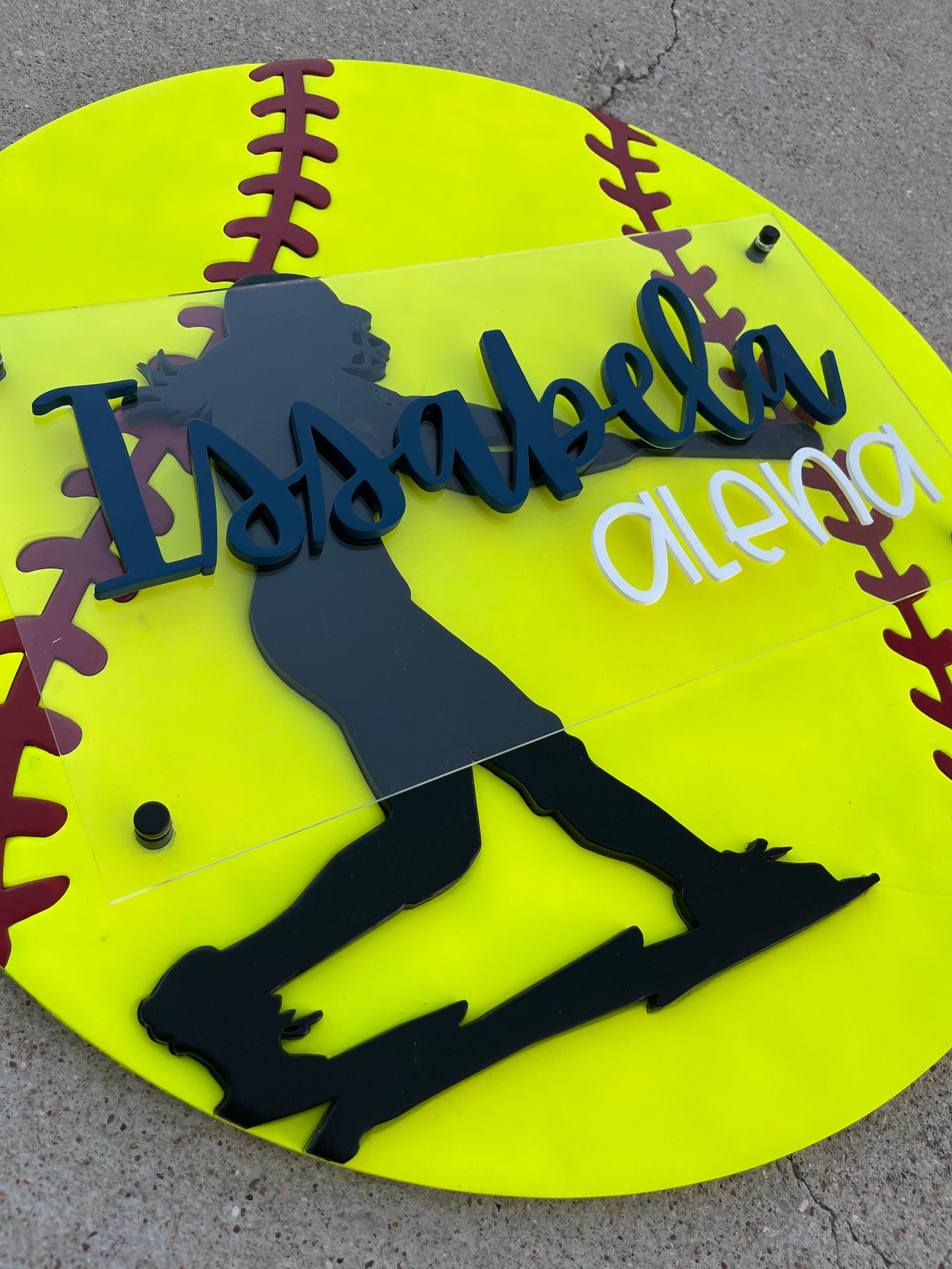 Issabela Softball Nursery Sign