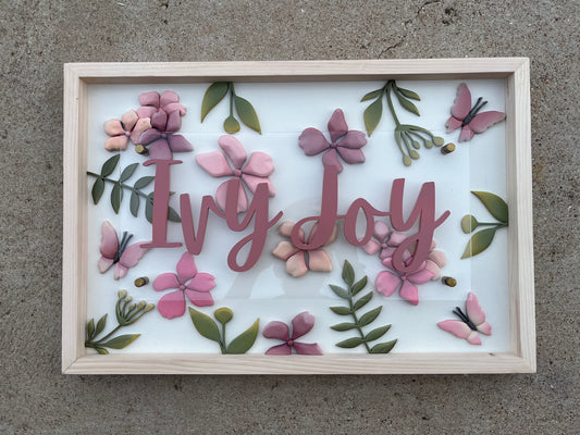 Ivy Joy Floral Nursery Sign - Wood Sign