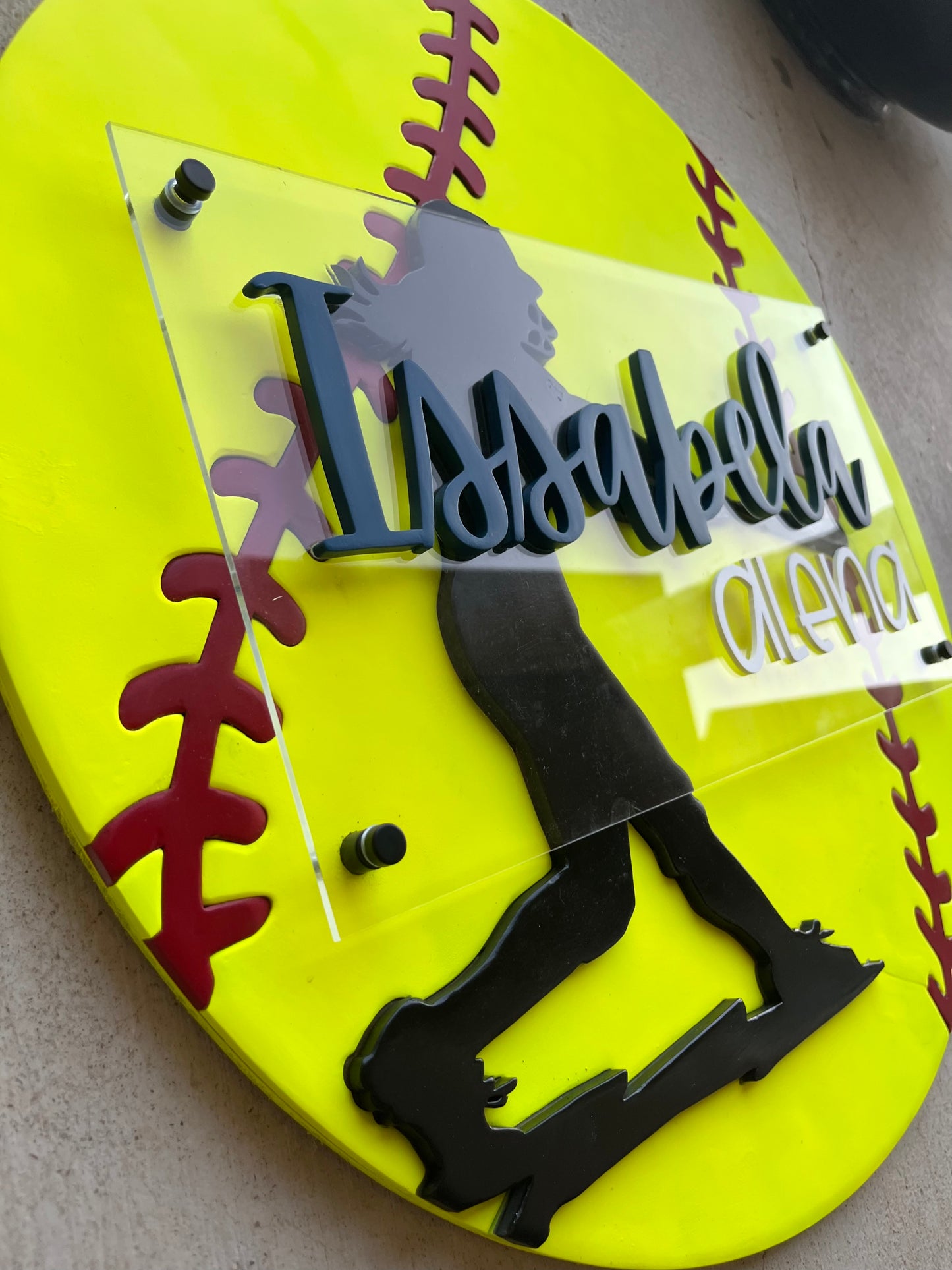 Issabela Softball Nursery Sign