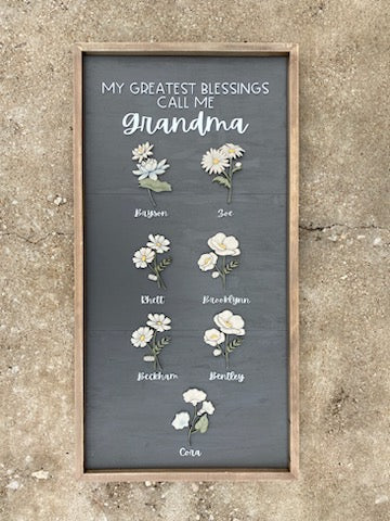 My Greatest Blessings - Birth Flower Sign