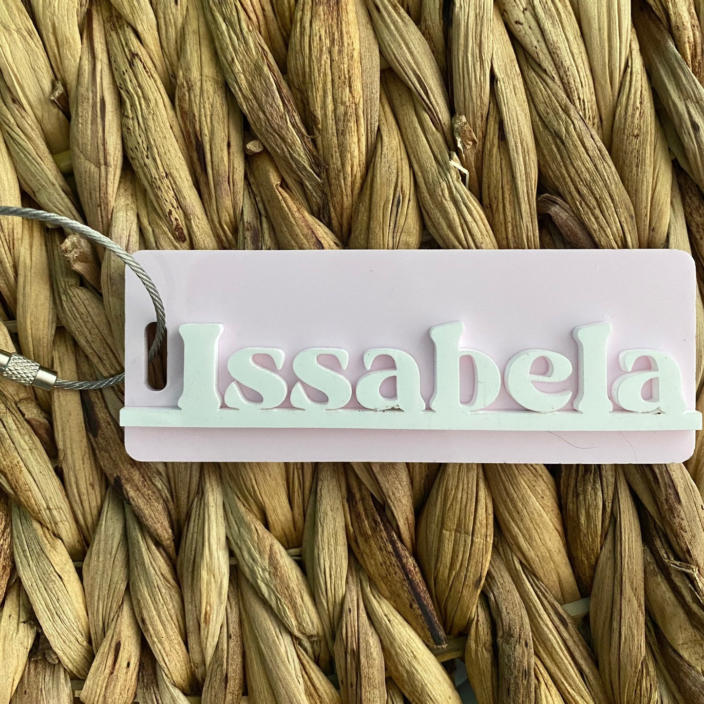 Personalized Rectangle Name Backpack Tag - Keychain- Back to School