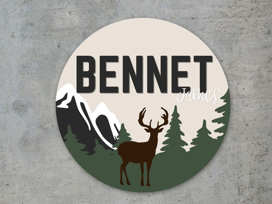 Bennett Mountain Name Sign - Wood Sign