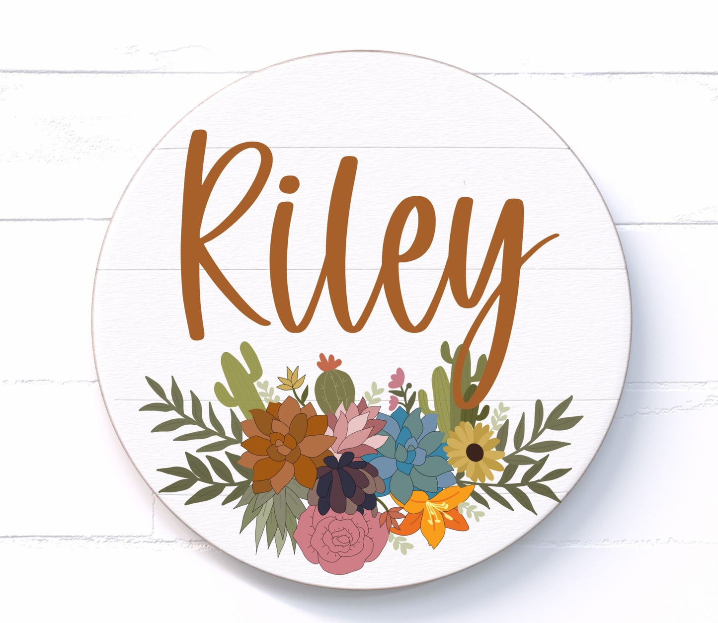 Riley Succulent & Floral Nursery Sign - Wood Sign