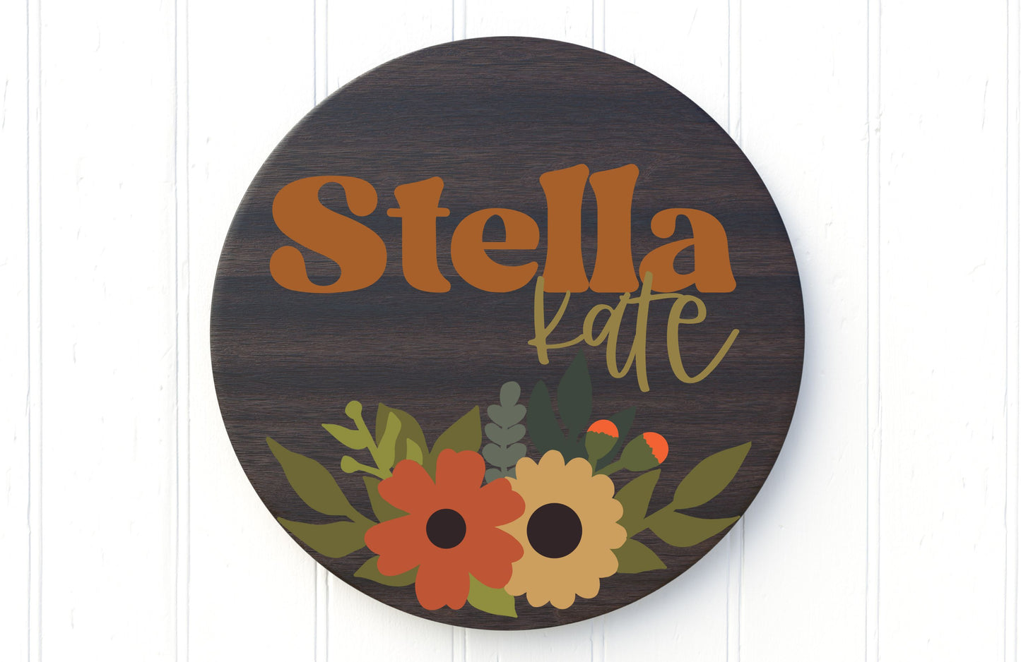 Stella Floral Nursery Sign - Wood Sign