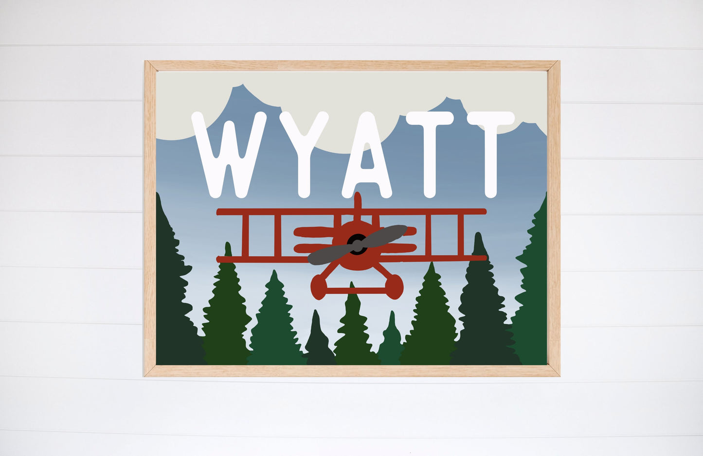 Wyatt Plane Nursery Sign