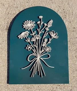 Wildflower Bouquet Arch- Wood Sign