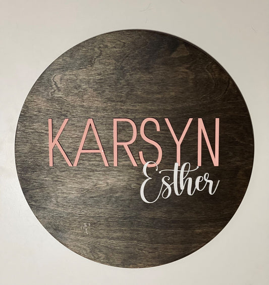 Nursery Name - Wood Sign