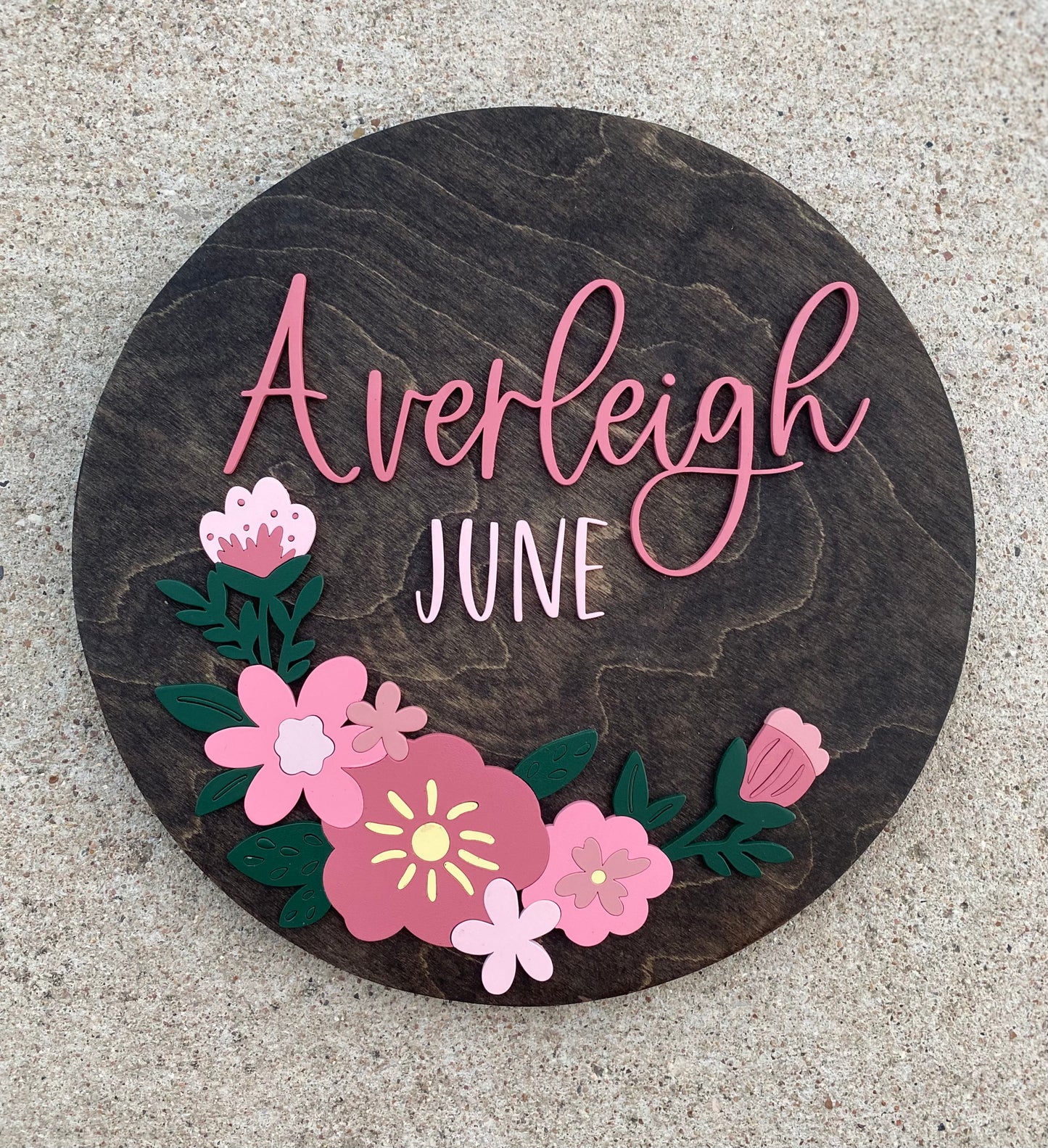 Averleigh Floral Nursery Sign - Wood Sign