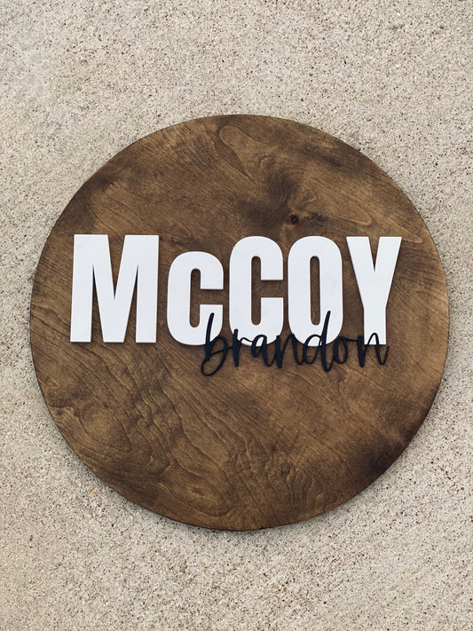 Nursery Name - Wood Sign