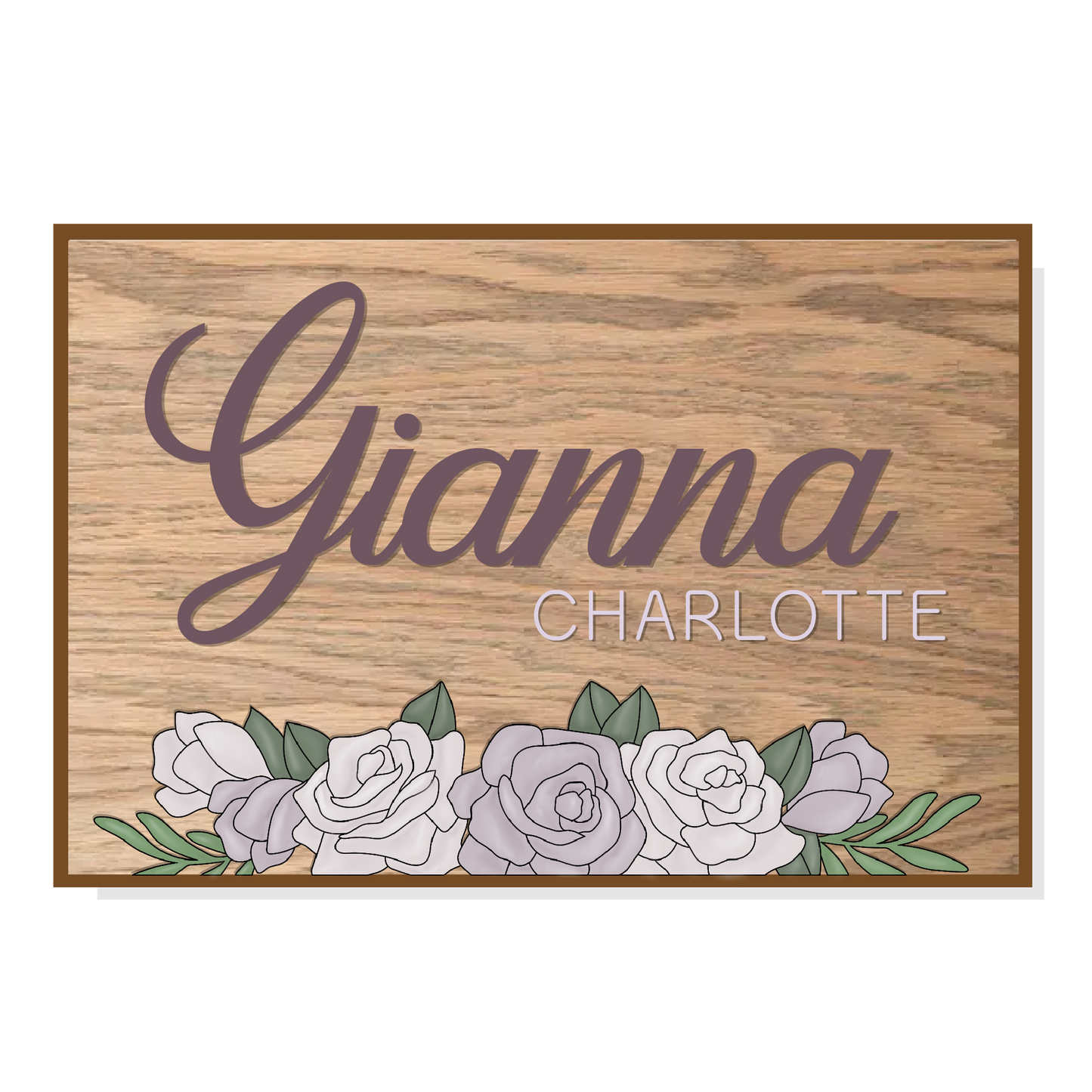 Gianna Floral Nursery Sign