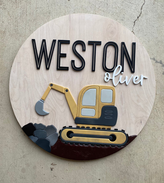 Weston Construction Nursery Sign