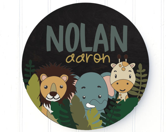 Nolan Zoo Nursery Sign